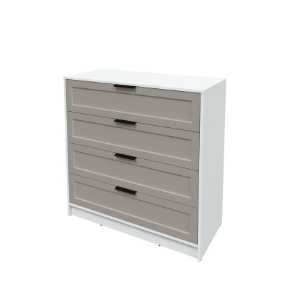 Kомод Тренд КТ-К100 (Белый ЛДСП/ Луна ЛМДФ) Ш1000 В1020 Г451 Kомод Тренд КТ-К100 (Белый ЛДСП/ Луна ЛМДФ) Ш1000 В1020 Г451